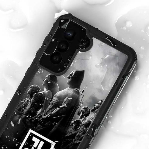 The Justice League (2017) Profile Characters Poster Galaxy S24 Plus Waterproof Case